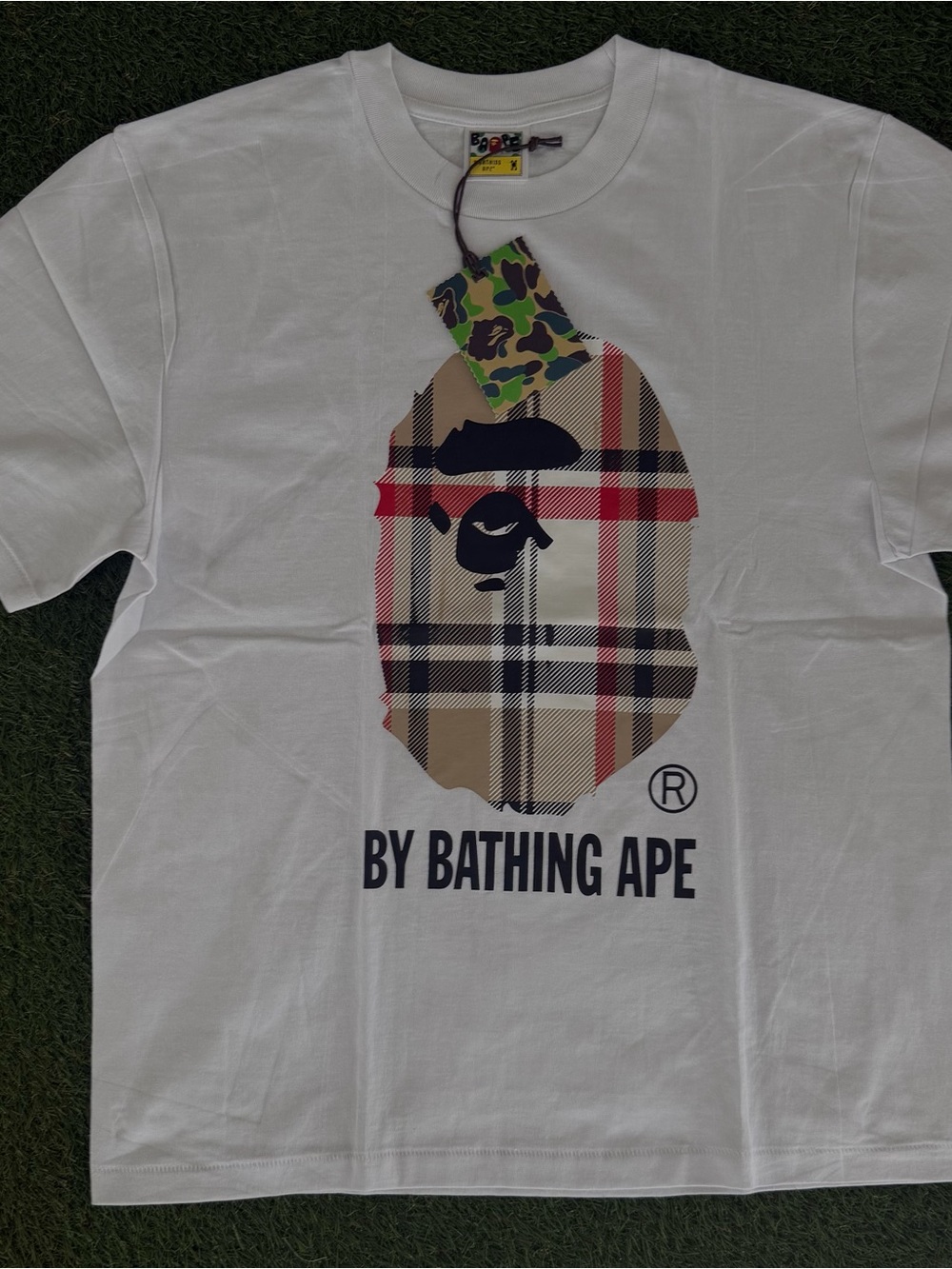 Bape Plaid Ape Tee